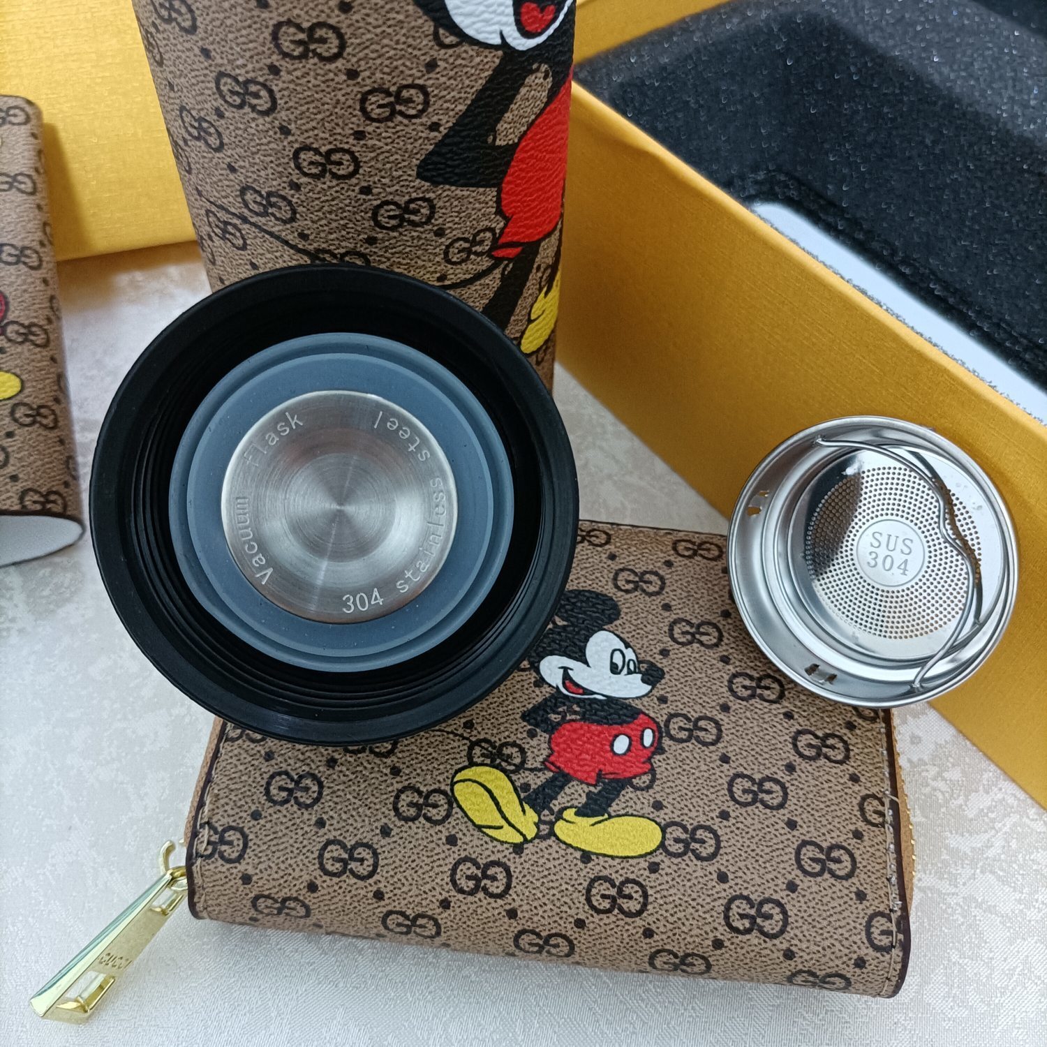 gg Gucci Mickey Mouse Thermos - Gucci Mickey Mouse GG Thermos Bottle
