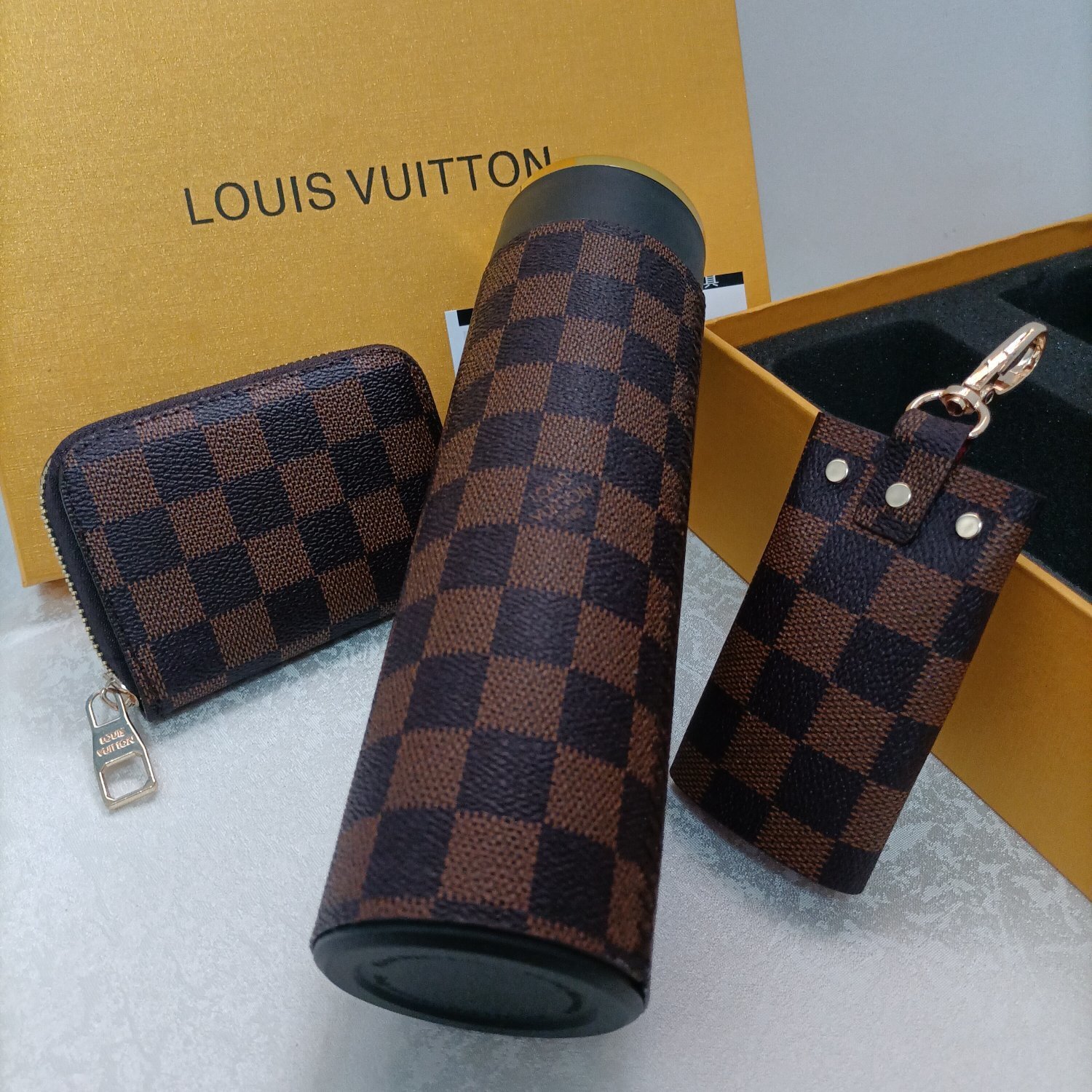 bottle wallet Louis Vuitton Damier Ebene Set – Louis Vuitton Damier