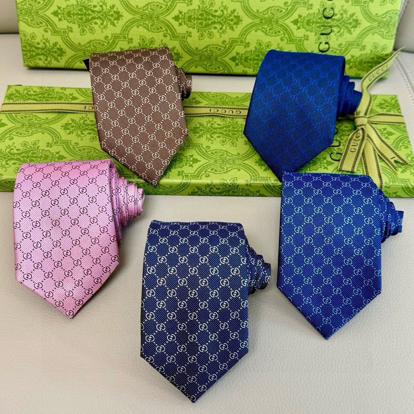 Gucci Interlocking G Silk Ties – Assorted Colors