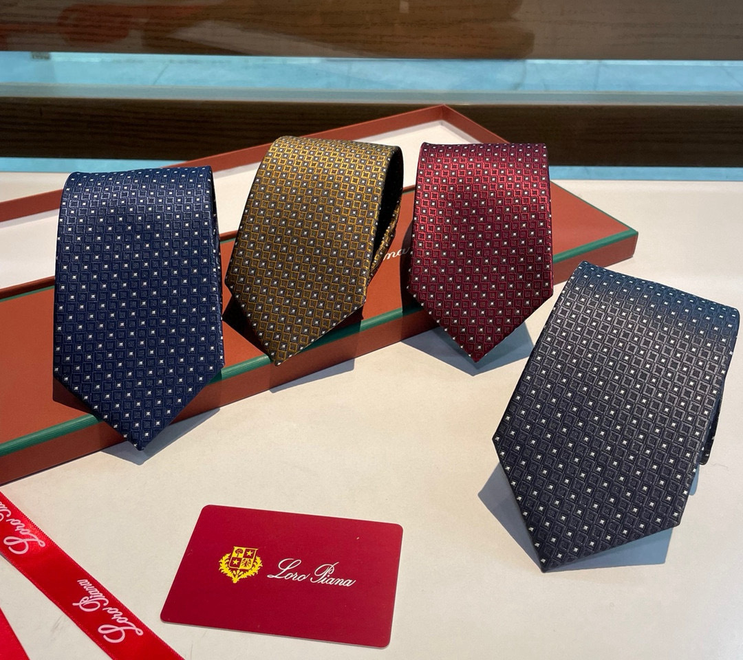 set Loro Piana Dotted Silk Ties