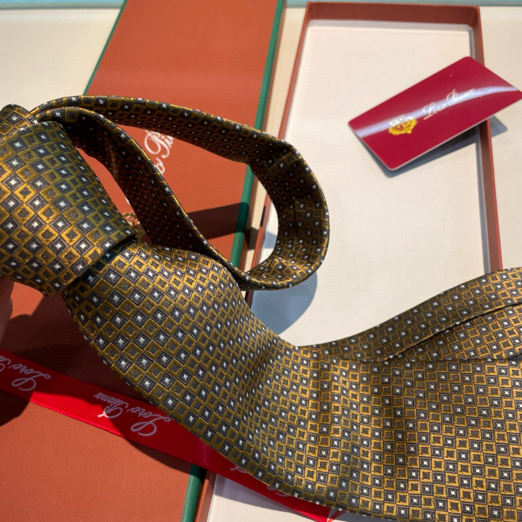 designer Loro Piana Gold Geometric Silk Tie – Loro Piana Gold