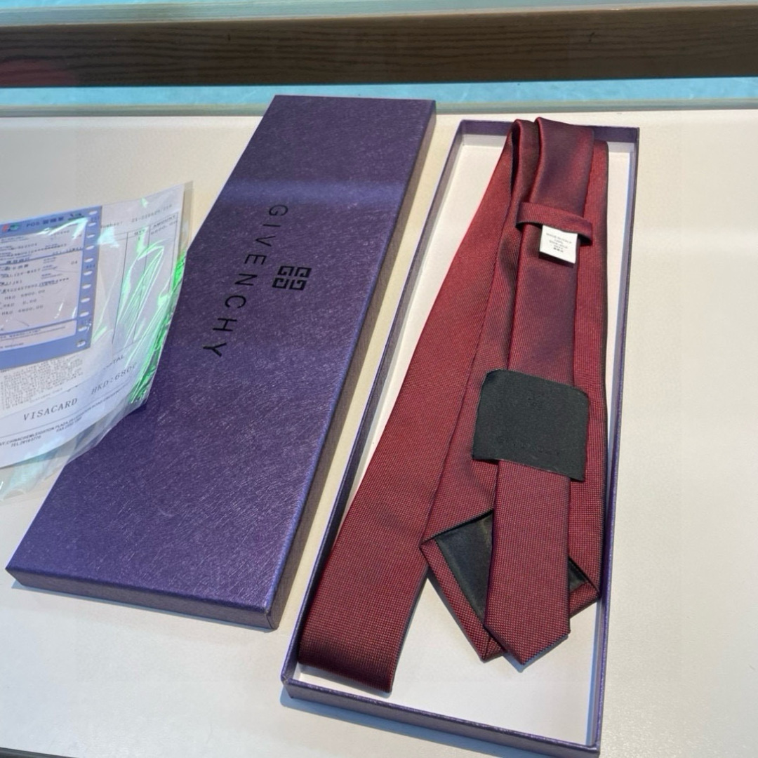 elegant Givenchy Burgundy Silk Tie – Givenchy Burgundy Silk Tie