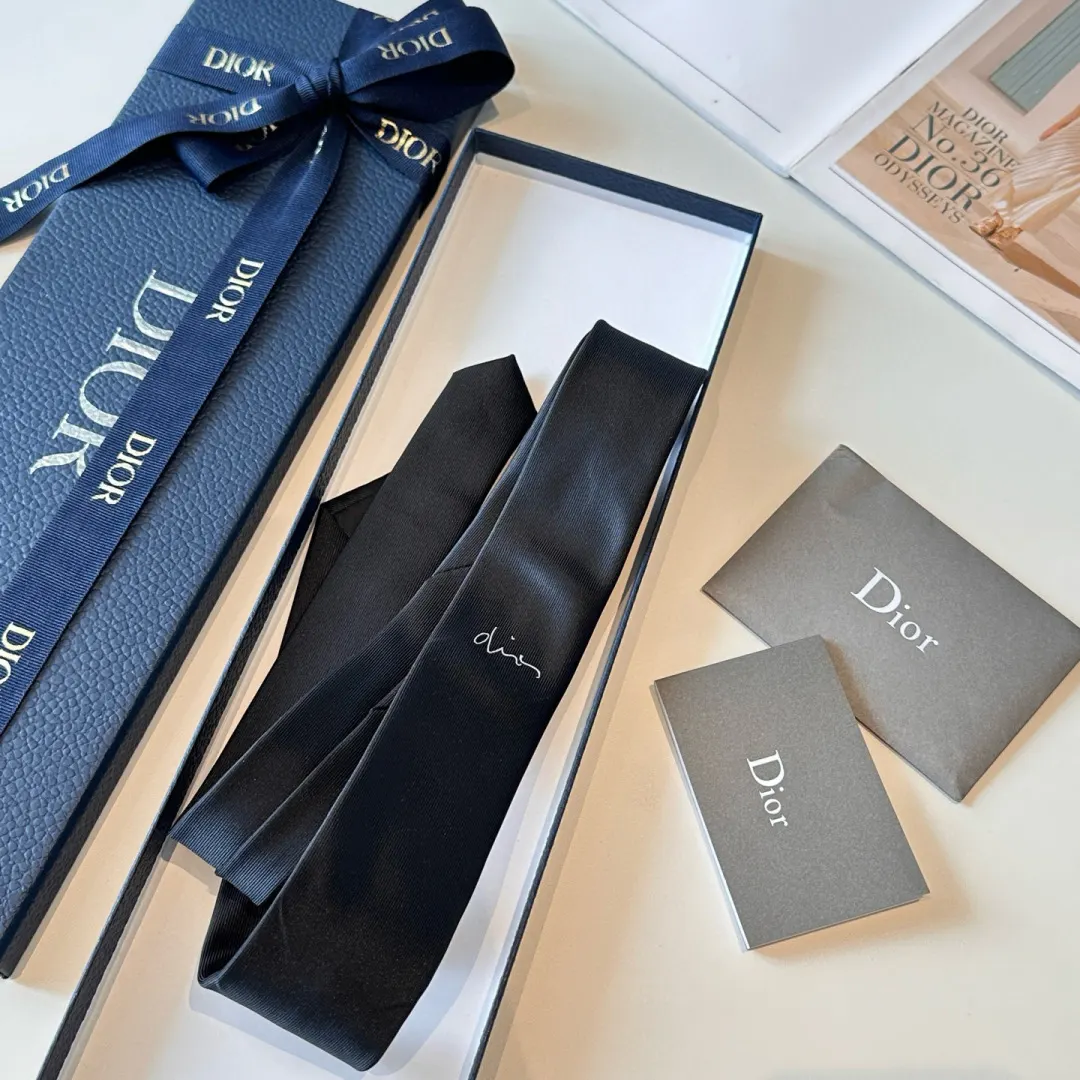 elegant Dior Signature Black Silk Tie – Dior Signature Black Silk Tie