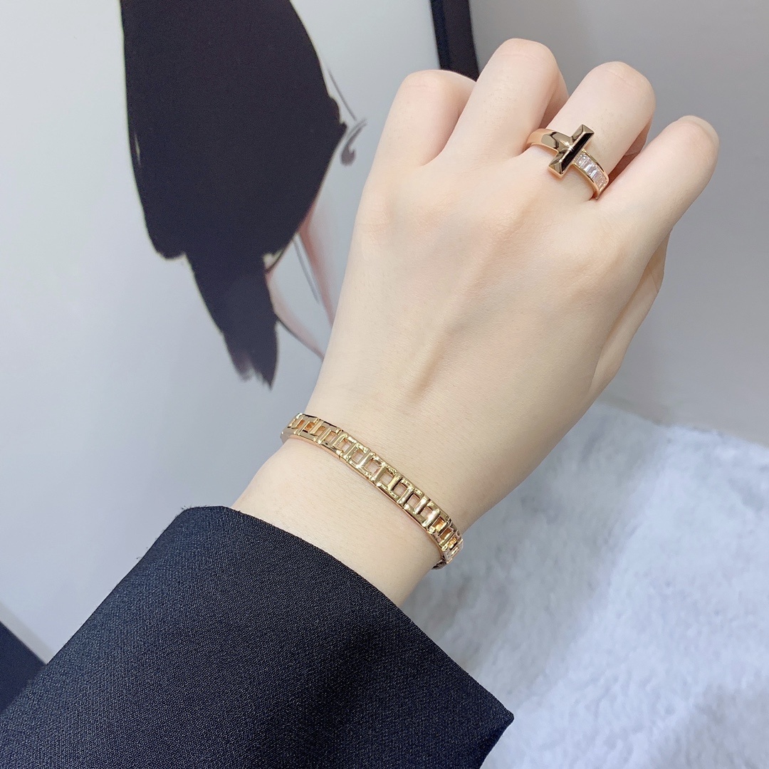 open Tiffany Rose Gold Diamond Bracelet – Tiffany Rose Gold Diamond
