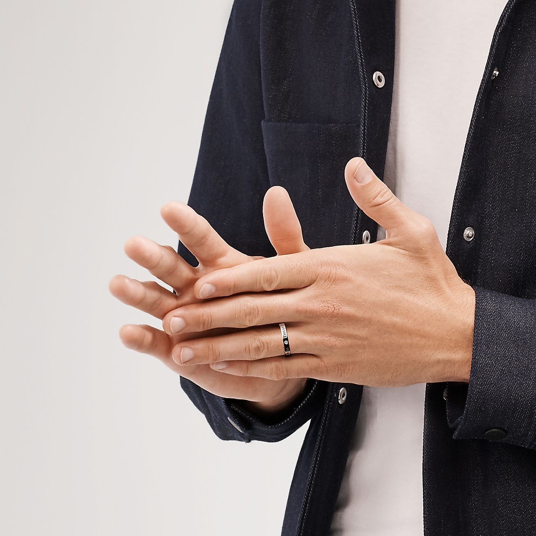 designer Bvlgari Black Ceramic Silver Ring – Bvlgari Black Ceramic