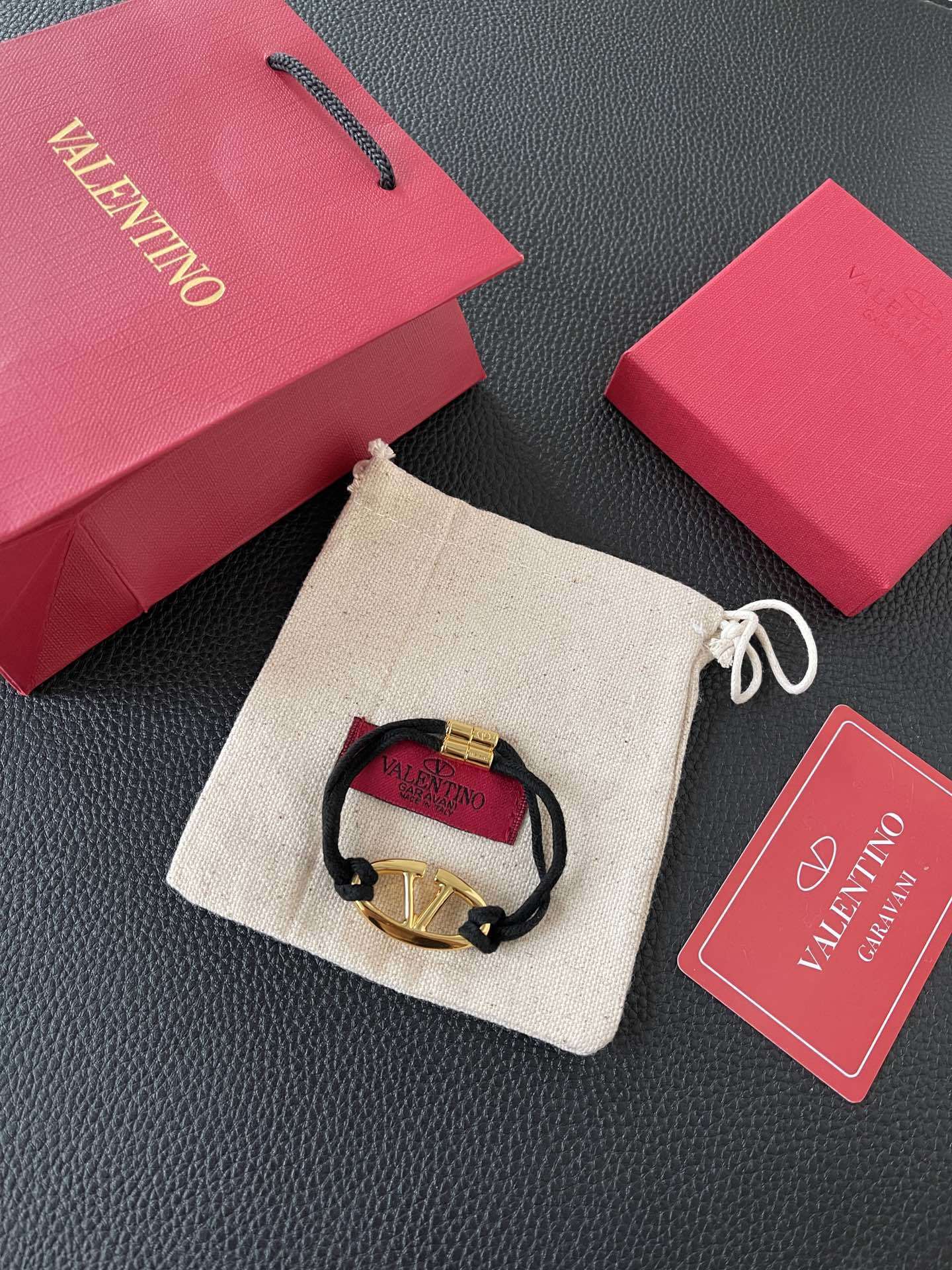 Valentino VLogo Premium Bracelet in Gold and Black