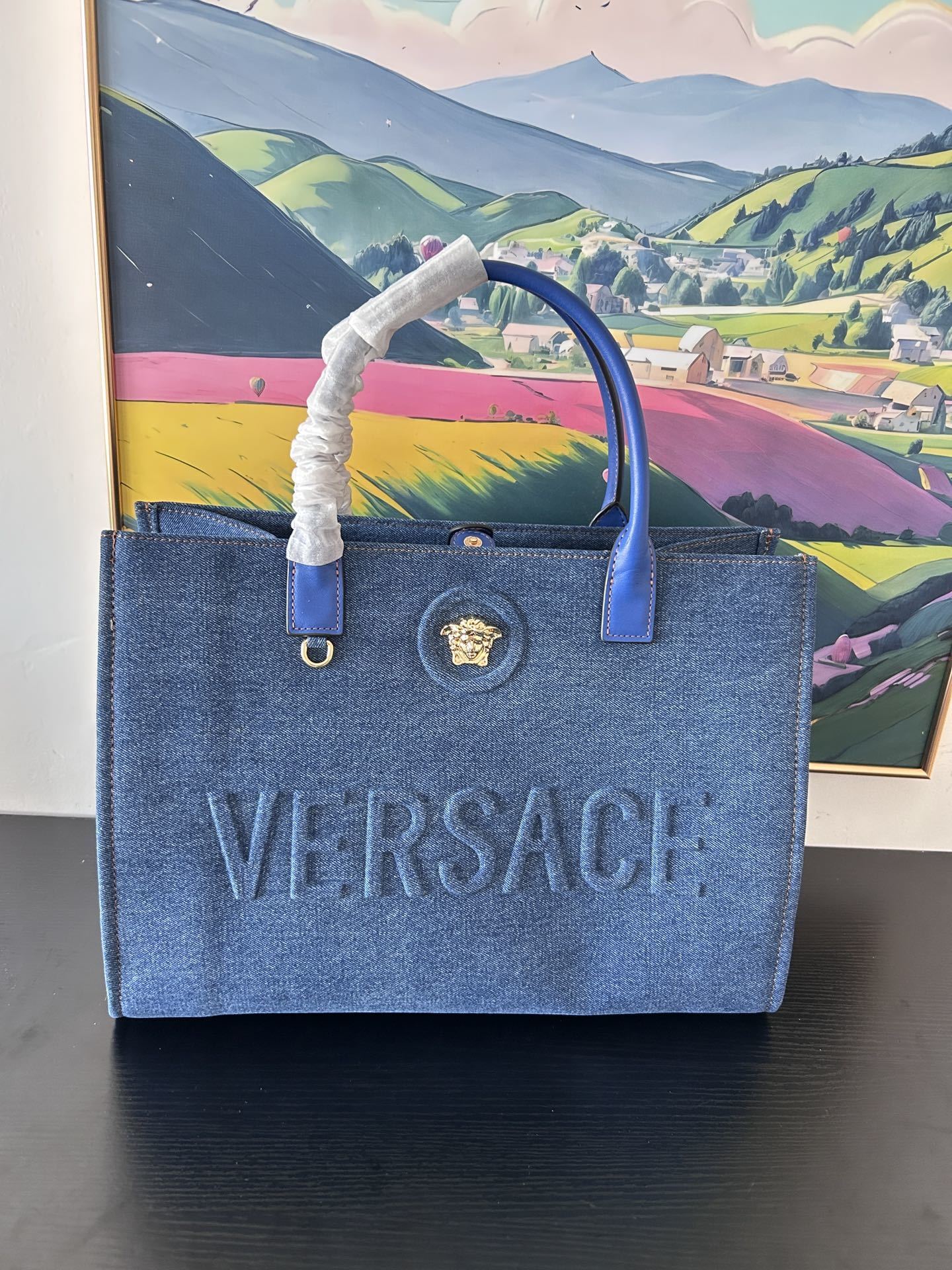 Versace denim tote