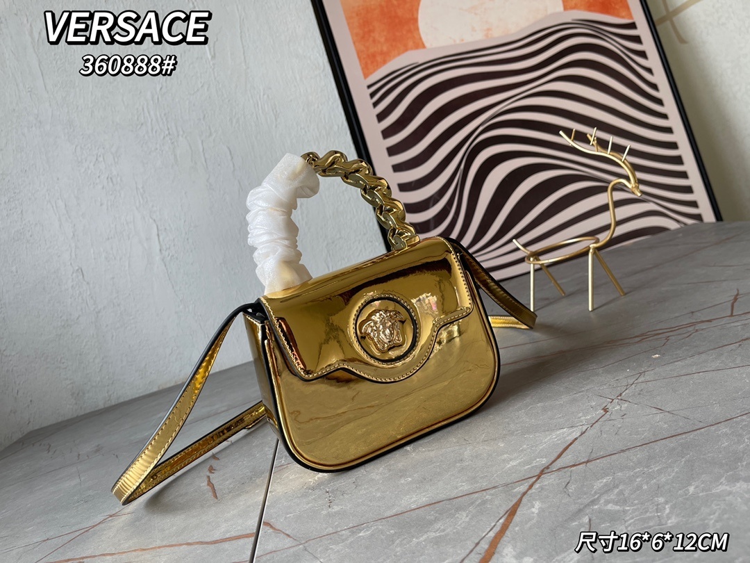 Versace Gold Medusa Handbag