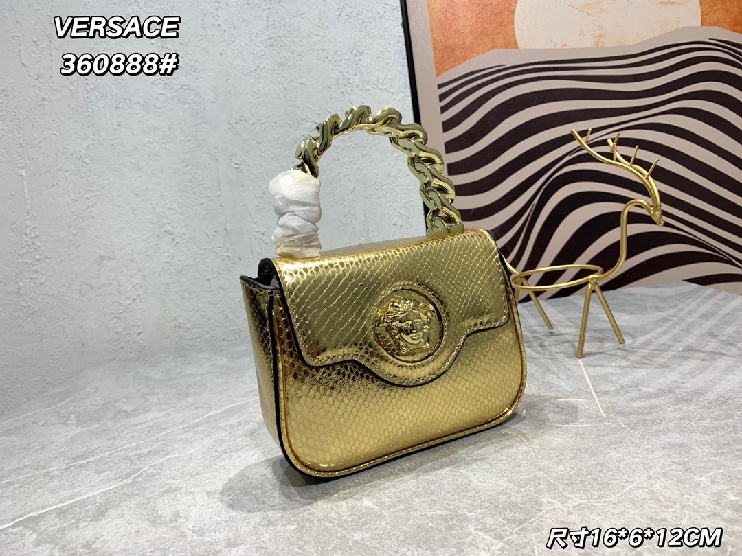 Gold Medusa Handbag