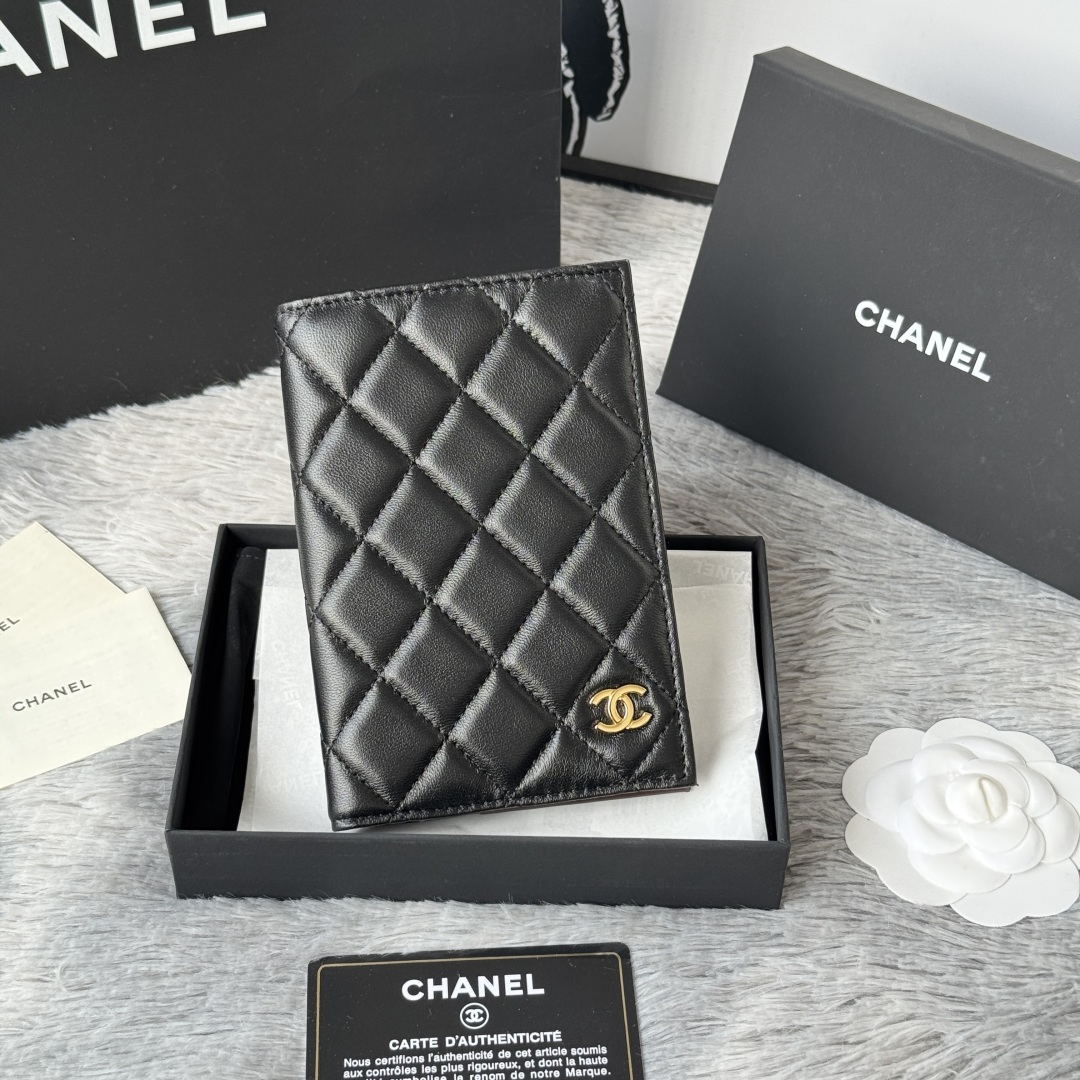 Chanel Black Quilted Business Card Holder