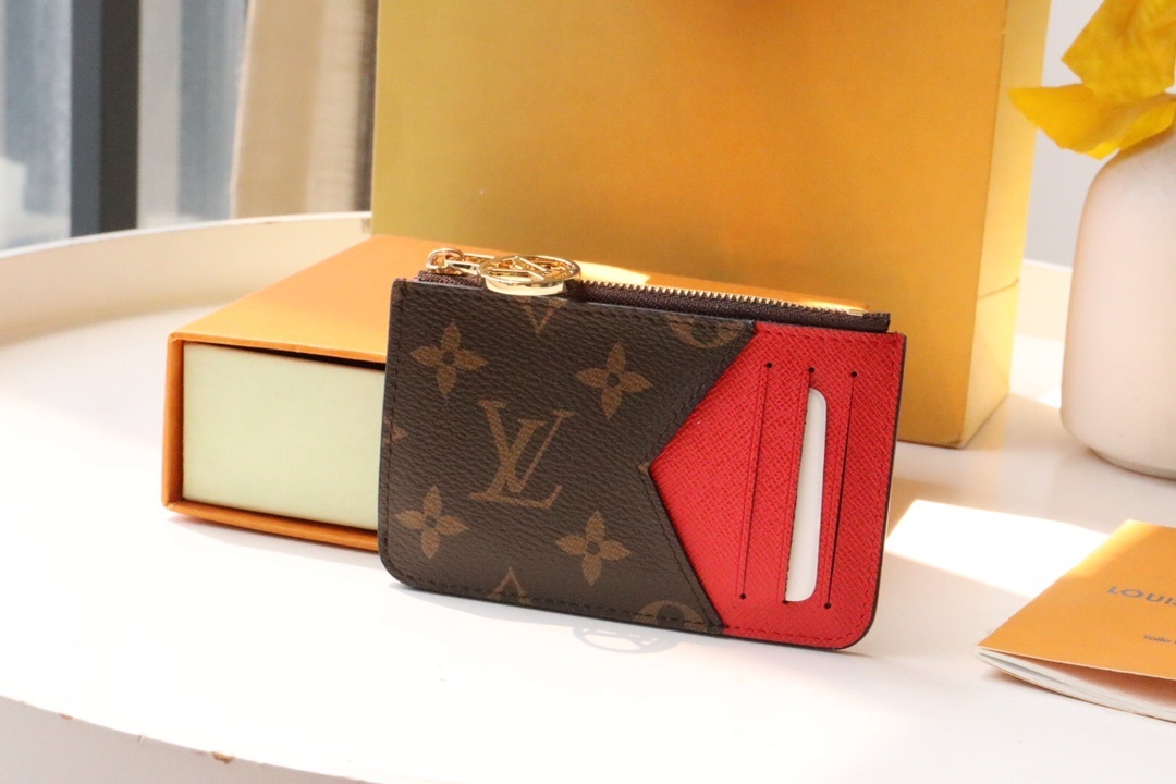 monogram Louis Vuitton Red Card Holder - Louis Vuitton Monogram Red