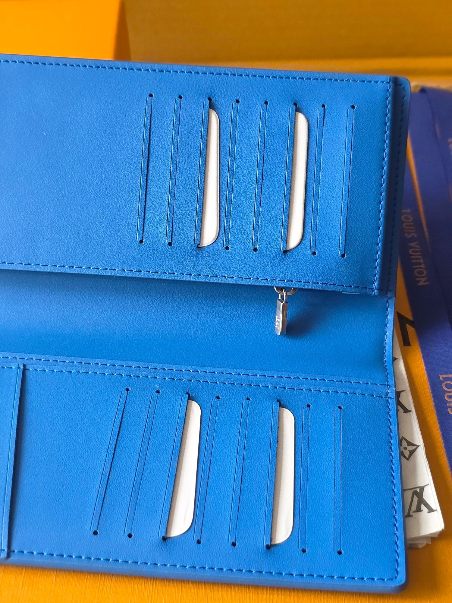 Louis Vuitton Blue Taurillon Wallet - Louis Vuitton Blue Taurillon