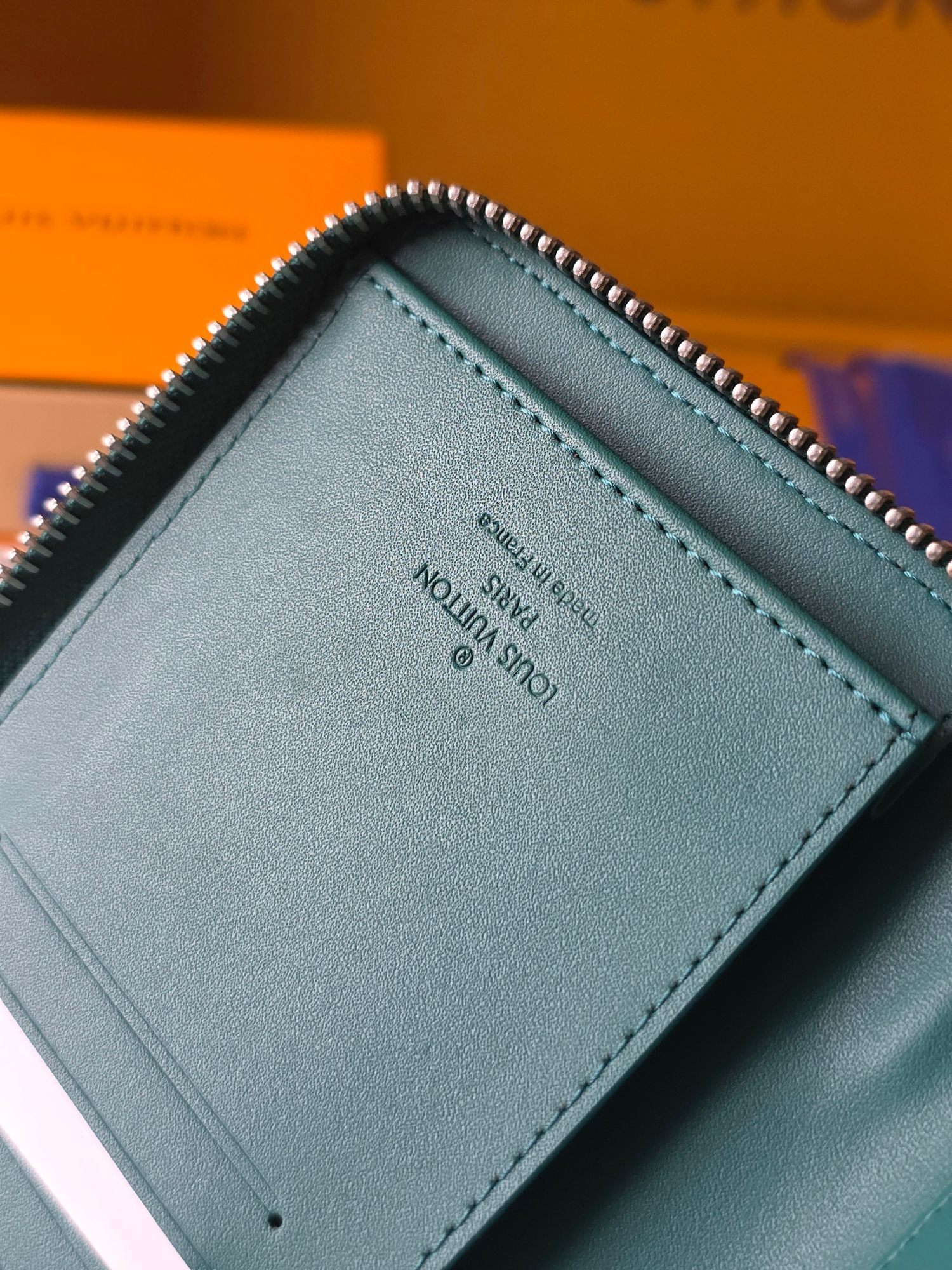 Louis Vuitton Teal Zippy Coin Purse - LV Leather