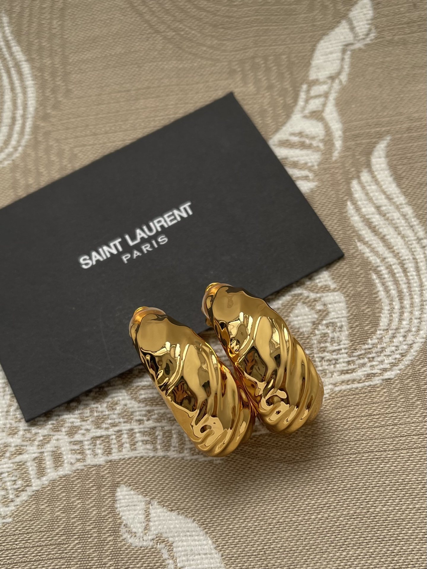 Saint Laurent Gold Hoop Earrings designer