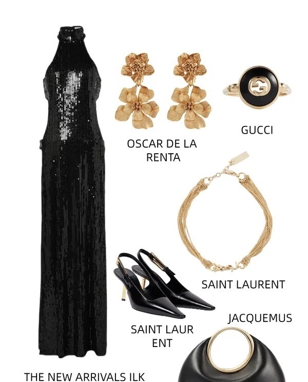 Saint Laurent Gold-Tone Multi-Strand Chain Bracelet