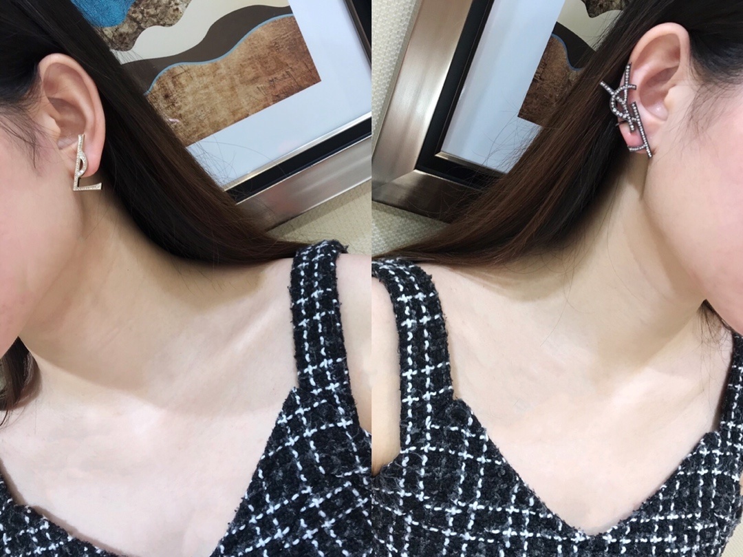 saint YSL Silver Crystal Drop Earrings – YSL Silver Crystal Drop