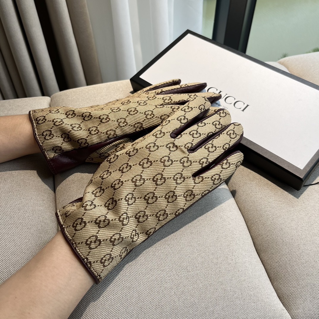 designer style Gucci Beige GG Canvas Gloves – Gucci Beige GG Canvas
