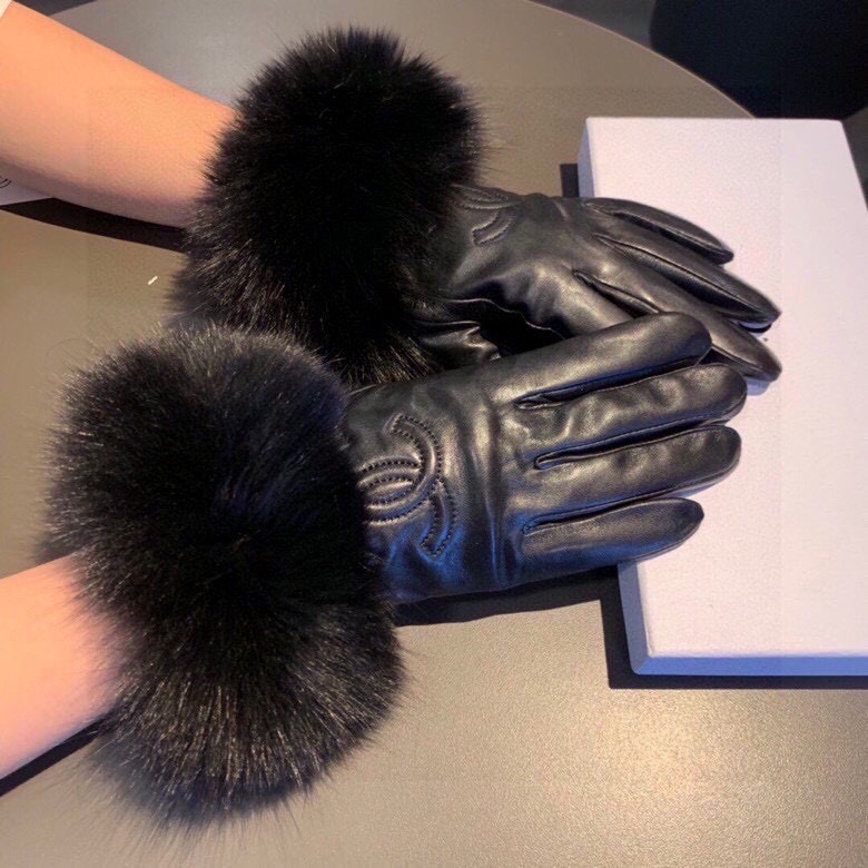 trim Chanel Black Leather Gloves Fur – Chanel Black Leather Gloves