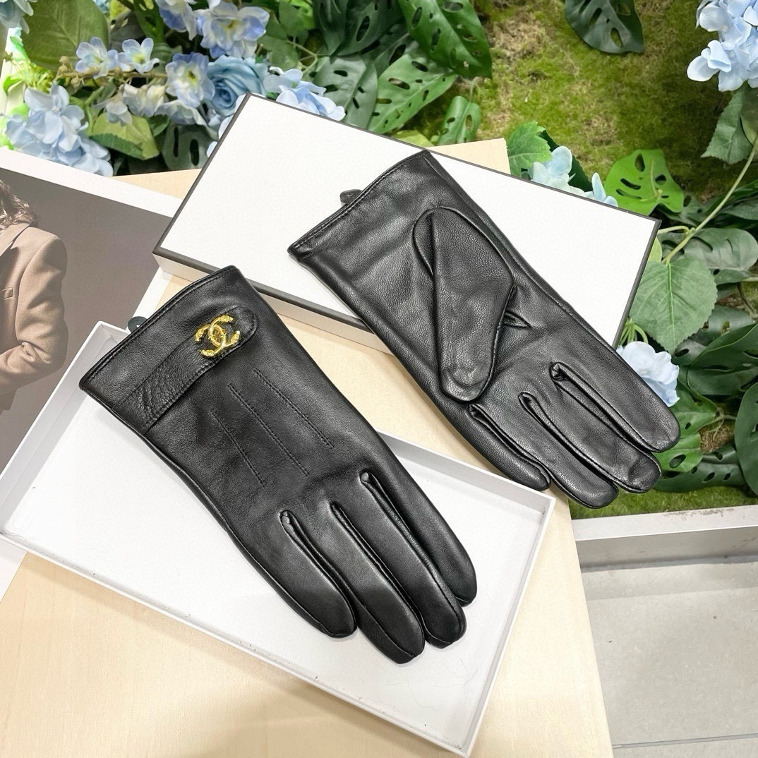 Chanel Black Leather Gloves designer – Chanel Black Leather Gloves