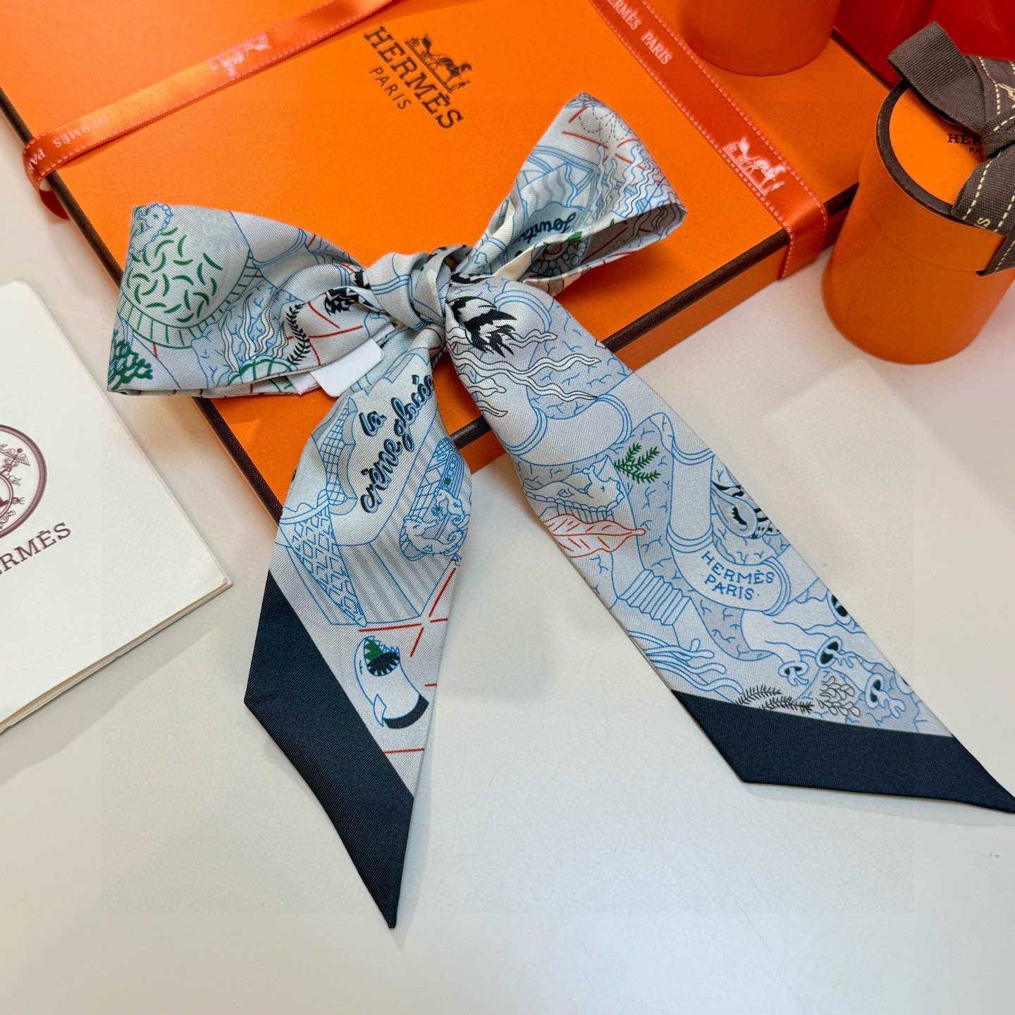 Hermès Blue Silk Scarf – Hermès La Citrouille Bleue Silk Scarf