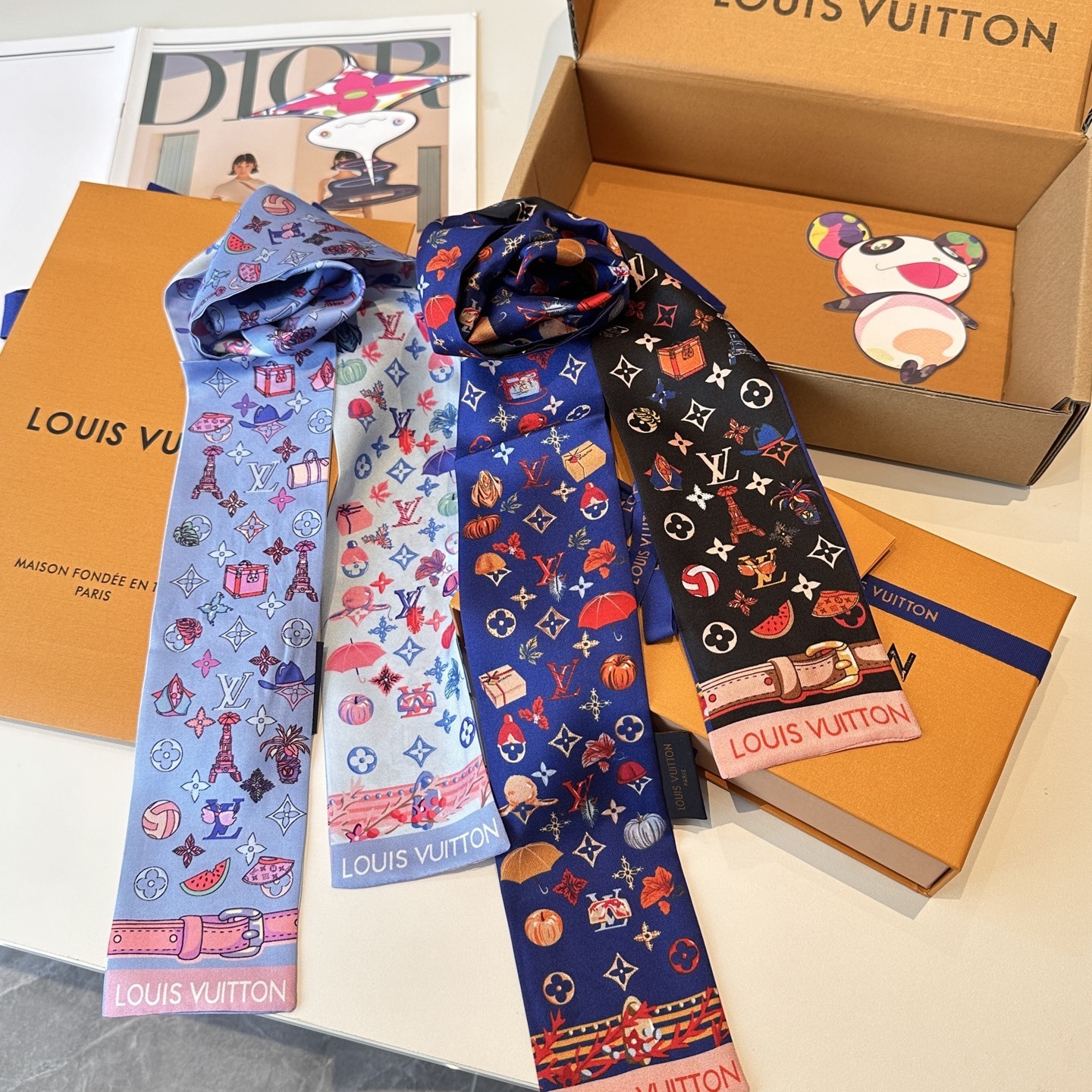 multicolour Louis Vuitton Silk Bandeau – Louis Vuitton Multicolour