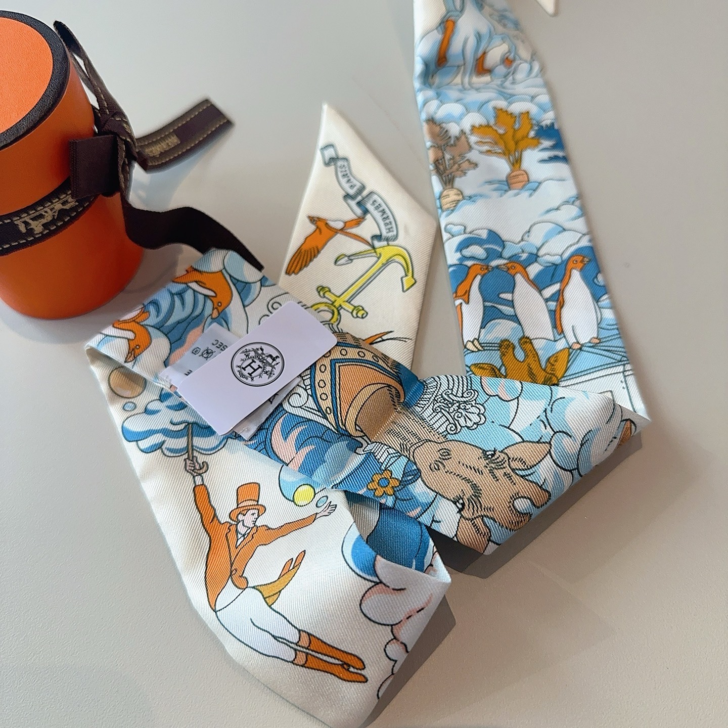 Hermès Twilly Scarf Joyful Print – Designer Accessory