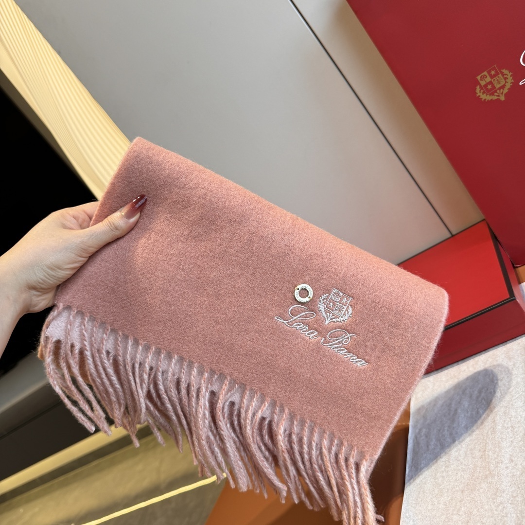 fringe Loro Piana Pink Cashmere Scarf – Loro Piana Pink Cashmere