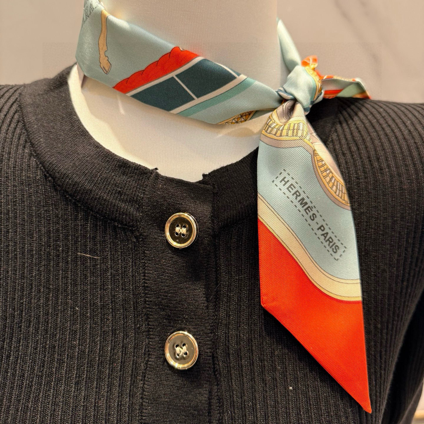 Hermès Equestrian Silk Twilly Set