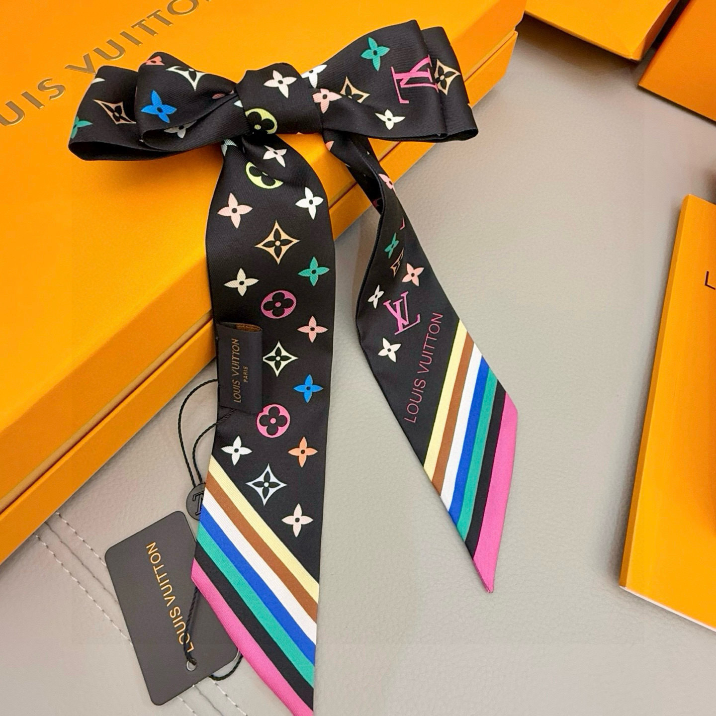 Louis Vuitton Black Rainbow Monogram Bandeau