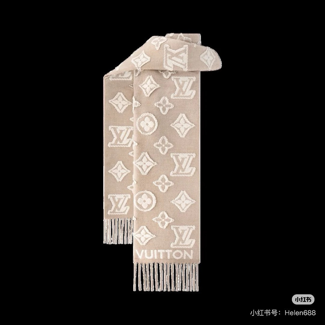 wool Louis Vuitton Beige Monogram Shawl – Louis Vuitton Beige Monogram
