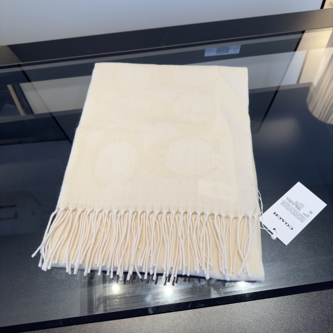 Coach Ivory Wool Scarf signature – Coach Signature Ivory Wool Scarf