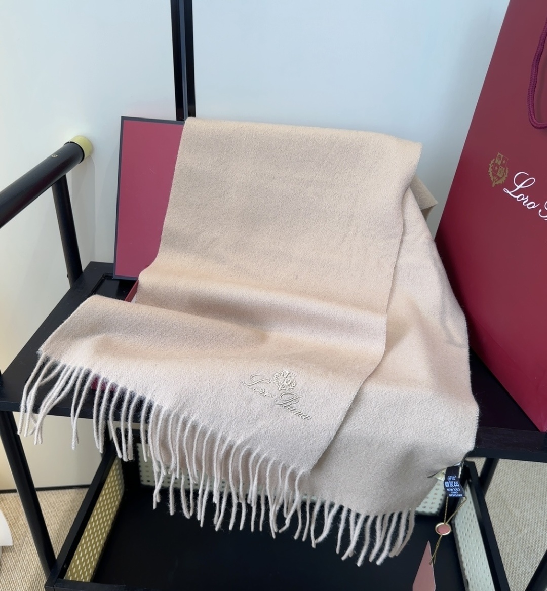 fringe soft Loro Piana Beige Cashmere Scarf – Loro Piana Beige