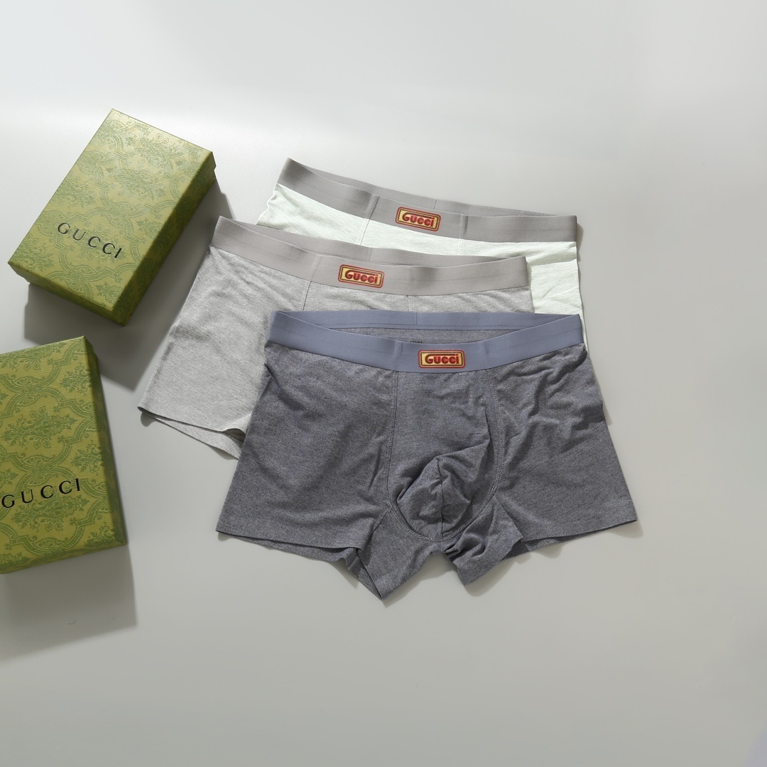 Gucci Grey Cotton Boxers