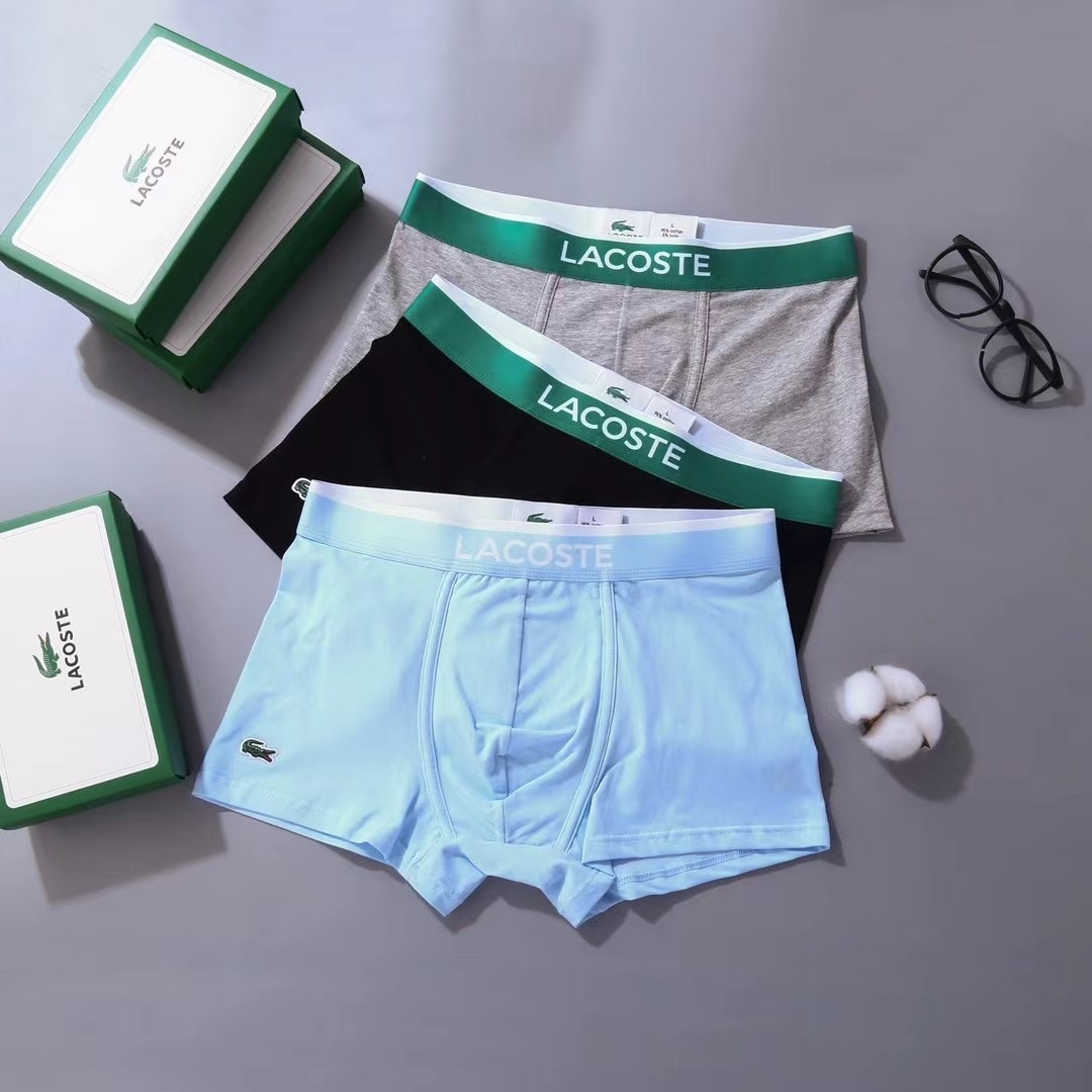 Lacoste Cotton Boxer Colors – Lacoste 3-Pack Cotton Stretch Boxer