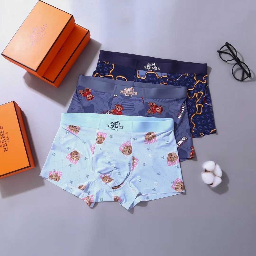 Hermès Bear Print Boxers