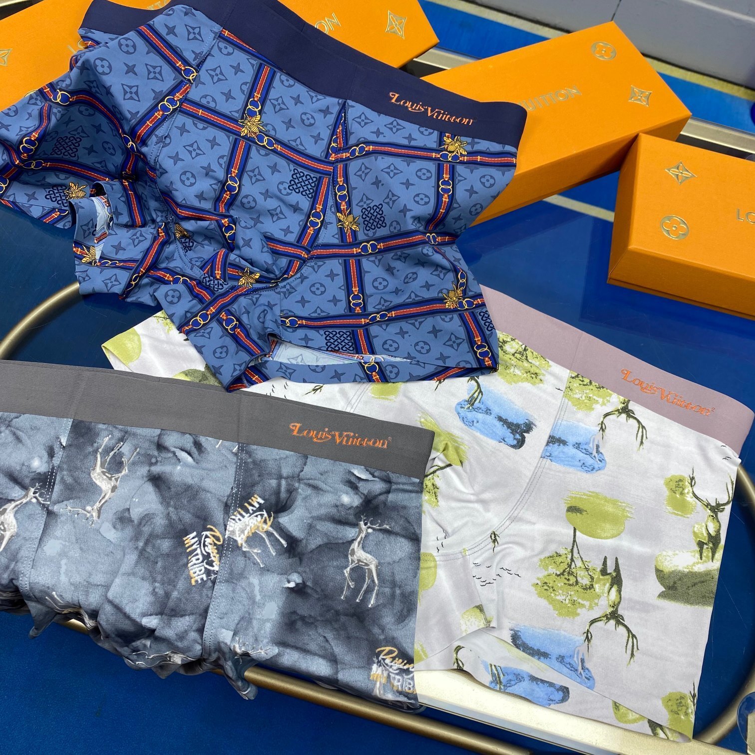 briefs Louis Vuitton Blue Monogram Boxer – Louis Vuitton Blue Monogram