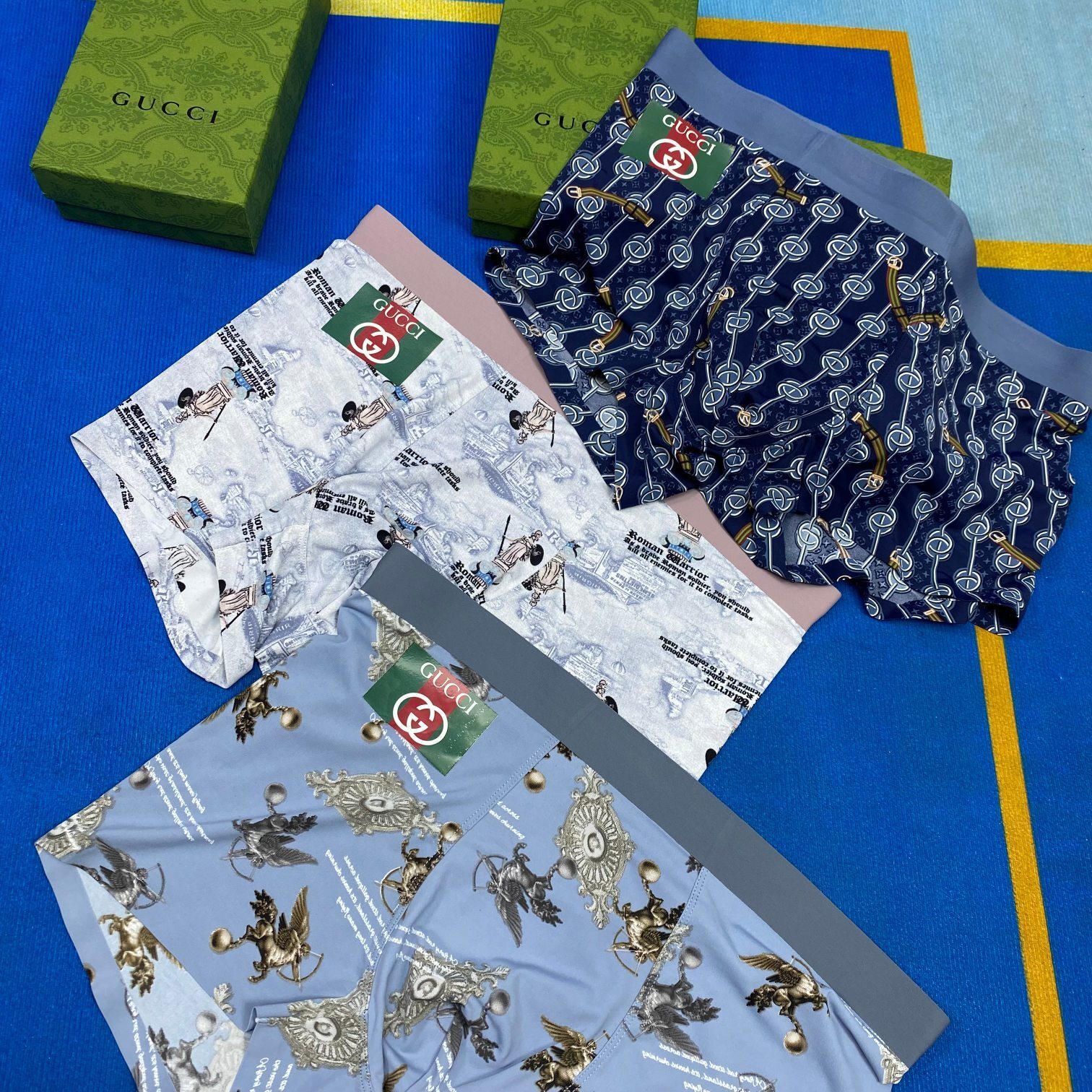 Gucci Patterned Stretch Cotton Boxers – 3-Pack