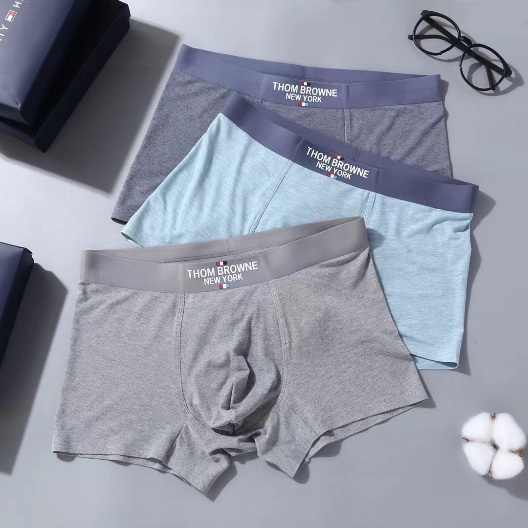 Thom Browne Gray Boxer Briefs – Cotton Blend Comfort
