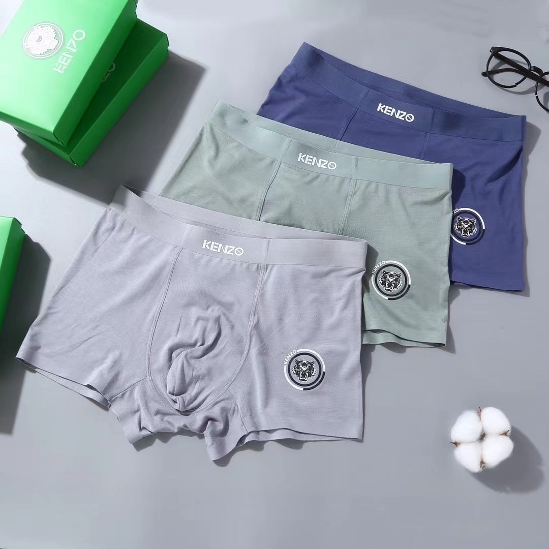 Kenzo Men’s Assorted Boxer Briefs – Cotton Comfort