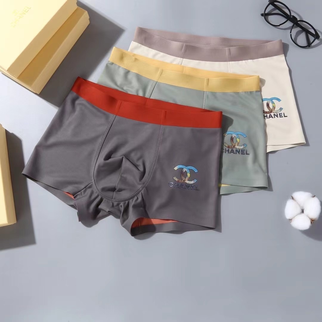 designer Chanel Gray Cotton Boxer Briefs – Chanel Gray Cotton Boxer