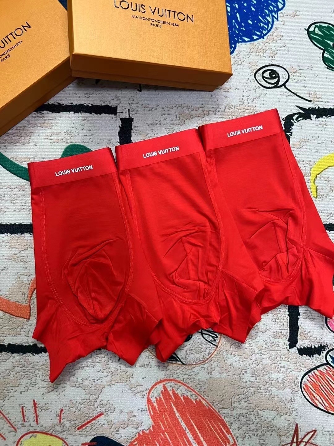 Louis Vuitton Red Cotton Boxer Briefs pack – Louis Vuitton Red Cotton
