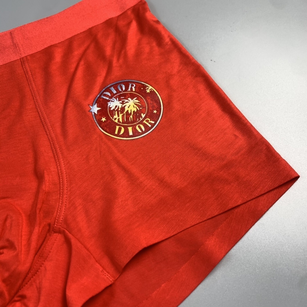 logo Dior Red Tropical Boxers – Dior Red Tropical Logo Boxers – Luxury