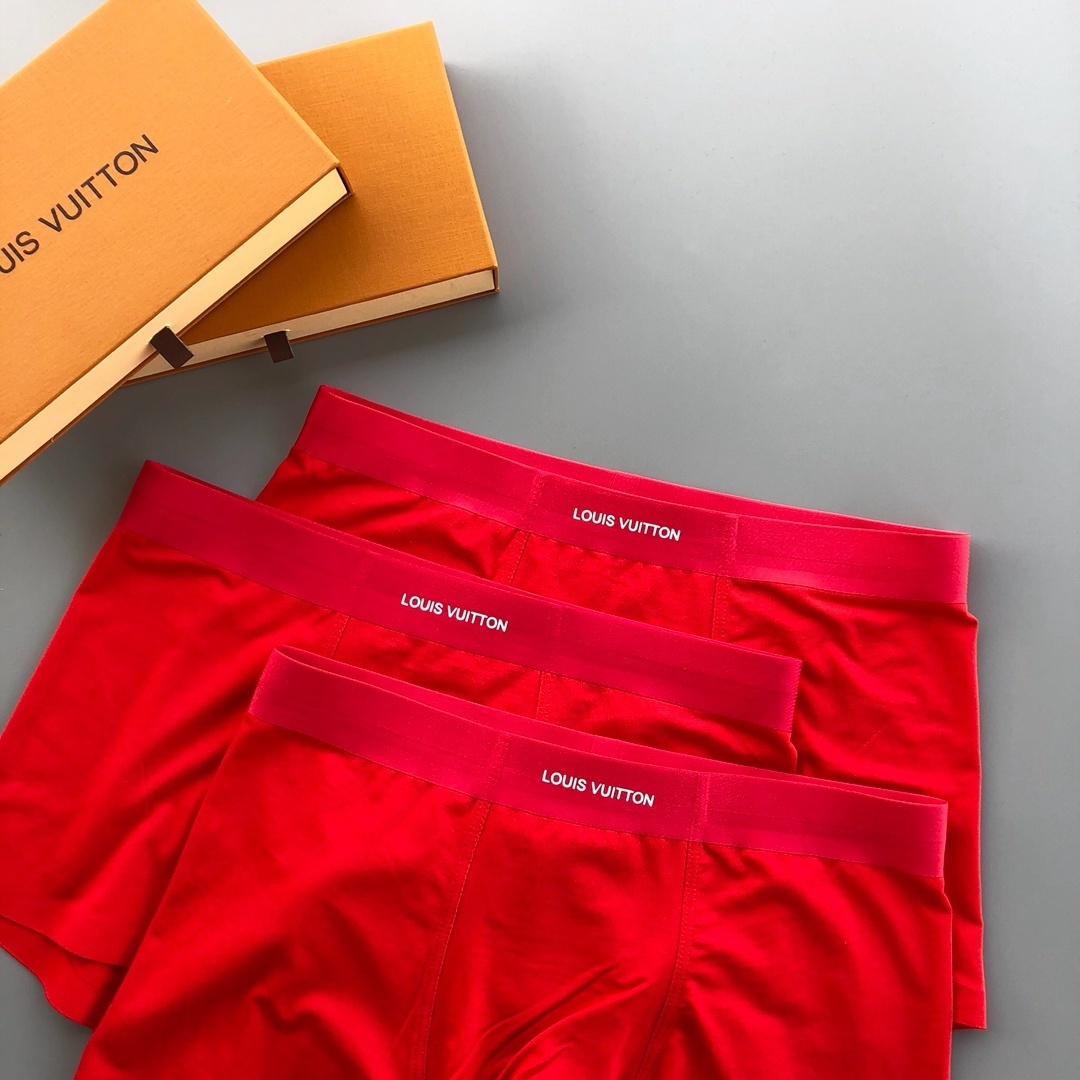 Louis Vuitton Red Boxer Briefs cotton pack – Louis Vuitton Red Cotton