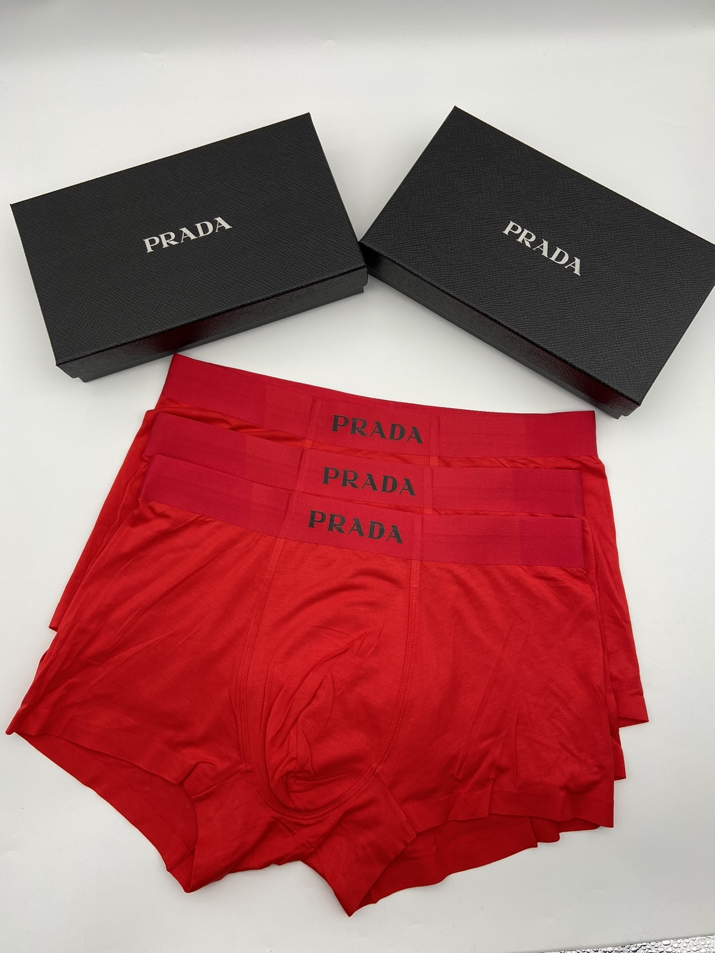 stretch pack Prada Red Cotton Boxers – Prada Red Stretch Cotton Boxers