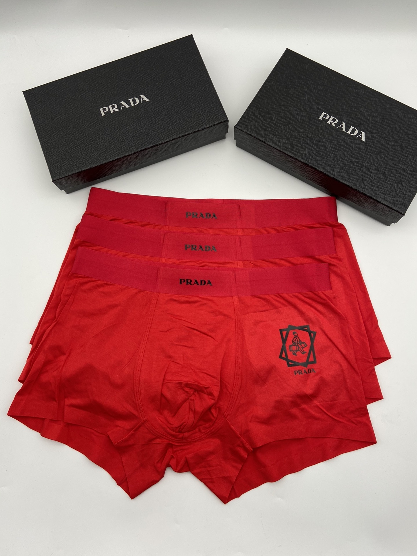 Prada Icon Red Boxer Briefs – Prada Icon Red Cotton Boxer Briefs – 3