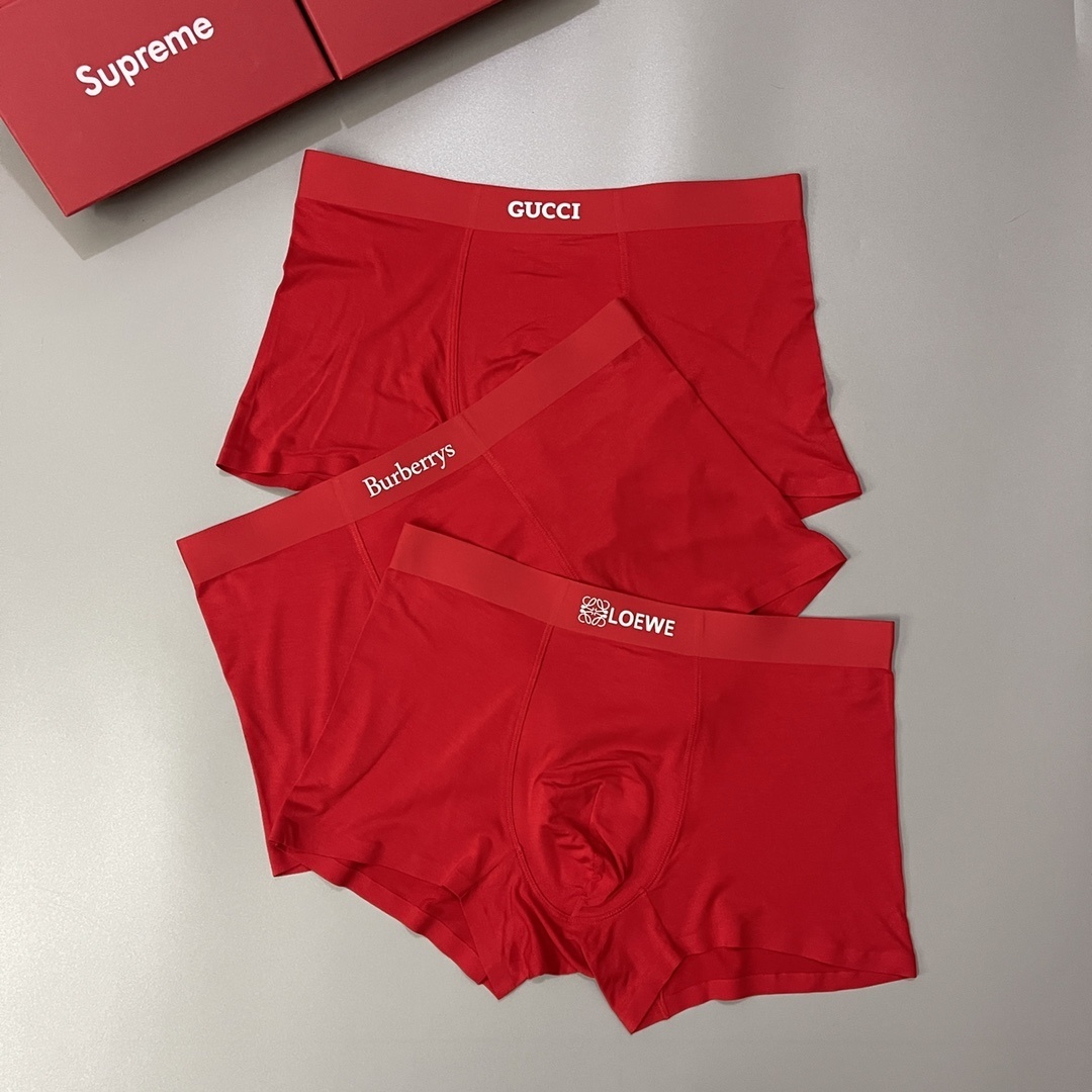 Red Luxury Boxer Briefs – Gucci, Burberry, Loewe