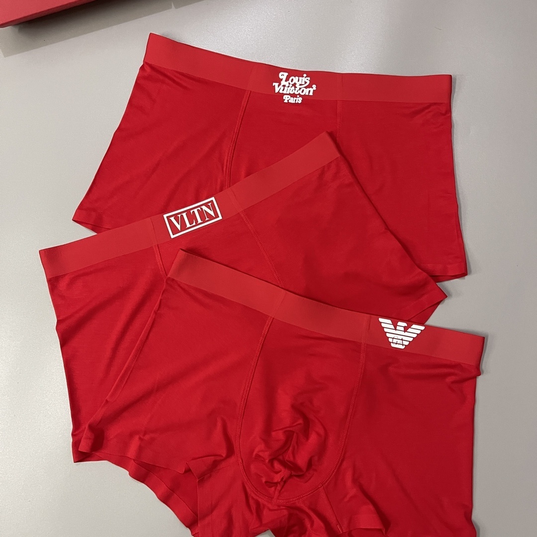 Set Luxury Red Boxer Briefs – Luxury Red Boxer Briefs Set – Mixed