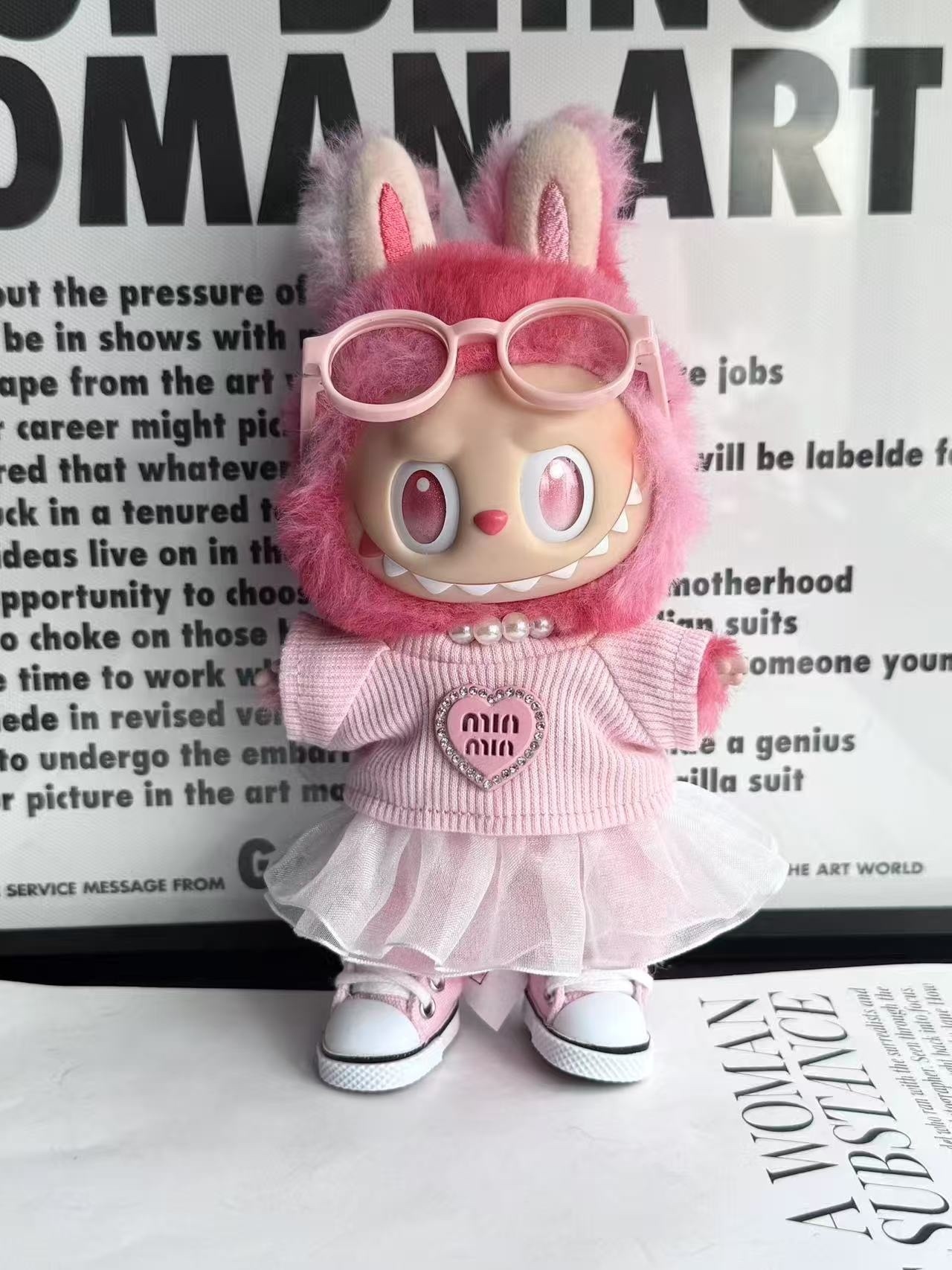 Labubu Pink Rabbit Collectible Art Toy - Premium 2024 Edition for Fans