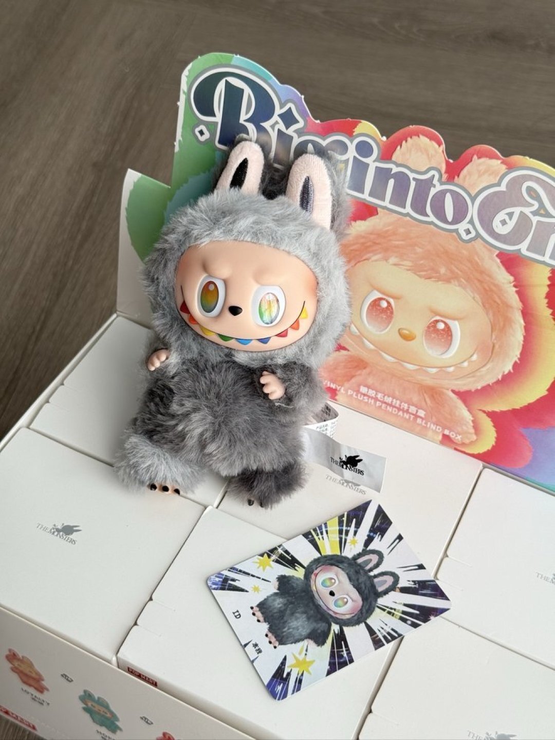 Labubu Rinto Gimo Grey Plush Toy - Exclusive 2024 Limited Edition Collectible