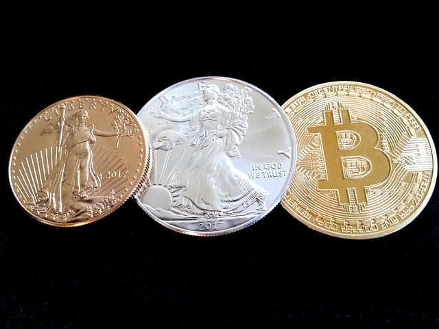Gold Silver Bitcoin Coin Money